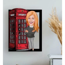 Bk Gift Kişiye Özel Kadın Karikatürlü 3D Ahşap Tablo-1