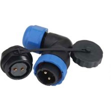 Powermaster SD20 Su Geçirmez 2 Pin 20 mm Yuvarlak Konnektör (90° Dirsek)