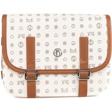 Bilik Deri Monogram Bej/taba Kadın Çapraz Askılı Çanta Iv Z-24-Mn