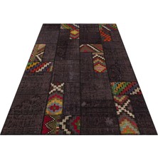 Sempati Halı El Dokuma Eskitme Özel Patchwork Halı 160 X 230 6282