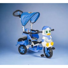 Girist Pet Girist Ebeveyn Kontrollü Penguen Figürlü Üç Tekerlekli Mavi Renk Çocuk Bisikleti