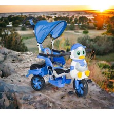 Girist Pet Girist Ebeveyn Kontrollü Penguen Figürlü Üç Tekerlekli Mavi Renk Çocuk Bisikleti