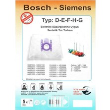 Marketto Siemens VSQ8SIL66A Toz Torbası Bez 20 Adet