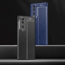 Fibaks Huawei Honor 70 Kılıf Rugan Armor Deri Görünümlü Parmak İzi Yapmaz Dayanıklı Niss Silikon Kapak