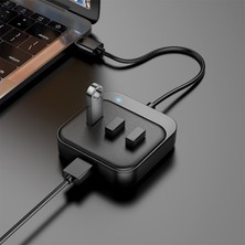 Teknoexpress 4 Port 1.2 Metre USB To 4 USB Laptop Macbook Matebook Çevirici Çoklayıcı Çoğaltıcı Adaptör Hub