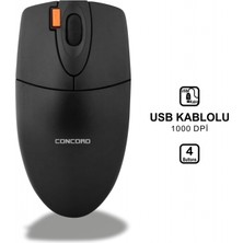 Concord C-1 Optik Kablolu Mouse