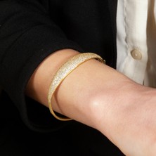 Adil Idil Kuyumculuk 14 Ayar Kalın Taşlı Kelepçe