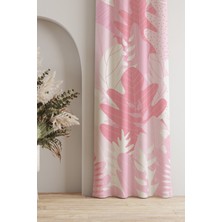 Ays Home  Ays Home Pembe Yaprak  Desen Odası Fon Perde