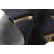 Dericibey Gold Varaklı Gri Peluş Halı 170 x 240 cm