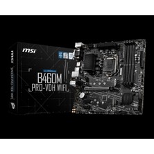 Msı B460M Pro-Vdh Wıfı Ddr4 2933MHZ 1xvga 1xdvı 2xm.2 USB 3.2 Matx 1200P