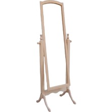 Bengi Ticaret Ayna Boy Oval Dikdörtgen Ahşap Kayın ve Mdf Natüre Ham Ürün Kutuda Sevk El Yapım