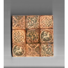 Şeker Portakalım Dekoratif Figürlü Doğal Taş Banyo Gider Kapağı Süsü Tekli 10X10 cm