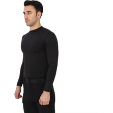 Bej Uzun Kol Microfiber T-Shirt - Sporcu Tişörtü