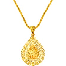 Bilezikci Damla Tuğra Taşsız Altın Kolye