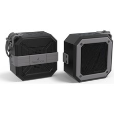 Nautica S100 Dual Suya Dayanıklı Taşınabilir Kablosuz Bluetooth Outdoor Hoparlör Speaker Siyah Gri