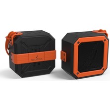 Nautica S100 Dual Suya Dayanıklı Taşınabilir Kablosuz Bluetooth Outdoor Hoparlör Speaker Siyah Turuncu