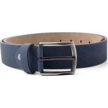 Bambi Lacivert Nubuk Leather Erkek Kemer U08657019301