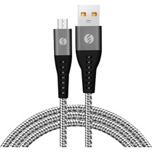 S-Link SL-STM60M 3A Fast Şarj Micro USB Gri Data + Sarj Kablosu