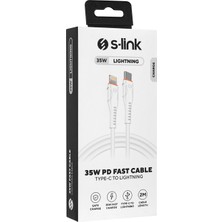 S-Link SW-C120 35W 2m Type-C To Lightning Pd Quickcharge Hızlı Şarj Kablosu