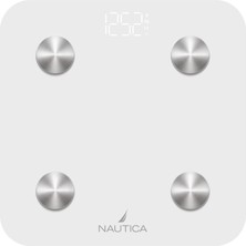 Nautica Basic Collection Vücut Analizli Akıllı Bluetooth Tartı Baskül Beyaz