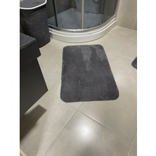 Mavi Home Banyo Paspas Takımı Peluş Kaymaz Taban Halı Peluş Banyo Paspas Klozet Takımı