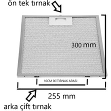 Populer Dominox 25,3X30 cm Davlumbaz Ankastre Aspiratör Alüminyum Yağ Filtresi 253X300