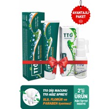 TTO Florürsüz Diş Macunu 75 gr - Ağız Spreyi Hediyeli Çay Ağacı Yağı - Tea Tree Oil