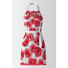 Ays Home Exclusive Gelincik  Desenli Mutfak Önlüğü