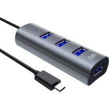 Dm CHB010 Type-C To USB 3.0 4 Portlu Alüminyum Hub Çoklayıcı