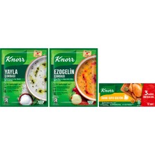 Knorr Hazır Çorba Yayla 72G X1+Knorr Hazır Çorba Ezogelin 74G X1+Knorr Tavuk Suyu Bulyon 6 Lt X1