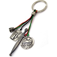 Anahtarlık Sepeti  Salkım Anahtarlık - Çeçen Bayrak Kama ve Oynayan Çift