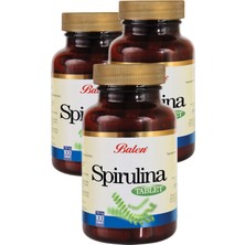 Balen 3 Kutu Spirulina Tablet 100 X 740 Mg Siprulina Yosun Alg