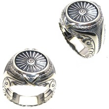 Amberkan Pervane Modeli Özel Tasarımlı Gümüş Yüzük