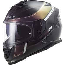 Ls2 Storm Velvet Mat Siyah-Gökkuşağı Kask