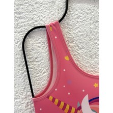 Rs Ramuni Kız Çocuk Unicorns Are Real Baskılı Pembe Mayo