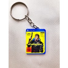 Cosmic Store Cyberpunk 2077 Minyatür Ps4 Oyun Kutusu Anahtarlık