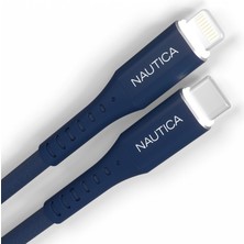 Nautica C55 Pd Usb-C To Lightning 20W LED Işıklı Şarj ve Data Kablosu 1.2m Navy