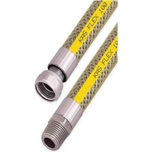 KAS 1/2"-1/2" 150 cm Örgülü Doğalgaz Bağlantı Ocak Flexi