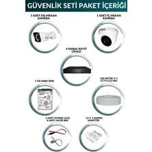 Picam 4 Kameralı Güvenlik Seti - 5 Mp Sony Lensli Full Hd 1080P 1 Tb Hard Disk - Güvenlik Kamerası Sistemi - 3K1D - P02