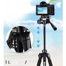 Neepho Tripod Aliminyum Gövdeli Profesyonel Telefon Tutucu Çantalı 150 cm Kamera Standı 3 Ayak