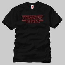 Built By Crazy Stranger Things Outline Logo  Tişört