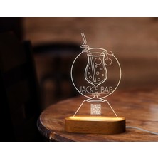 Bk Gift Restoran & Cafe & Barlara Özel LED Lamba Qr Kod Menü, Işıklı Qr Menü, Qr Kodlu Masa Dekoru, Işıklı Pleksi Biblo-22