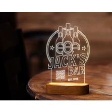 Bk Gift Restoran & Cafe & Barlara Özel LED Lamba Qr Kod Menü, Işıklı Qr Menü, Qr Kodlu Masa Dekoru, Işıklı Pleksi Biblo-23