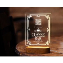 Bk Gift Restoran & Cafe & Barlara Özel LED Lamba Qr Kod Menü, Işıklı Qr Menü, Qr Kodlu Masa Dekoru, Işıklı Pleksi Biblo-12