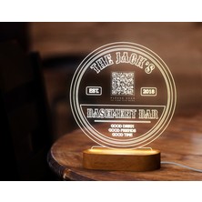 Bk Gift Restoran & Cafe & Barlara Özel LED Lamba Qr Kod Menü, Işıklı Qr Menü, Qr Kodlu Masa Dekoru, Işıklı Pleksi Biblo-15