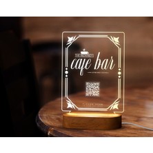 Bk Gift Restoran & Cafe & Barlara Özel LED Lamba Qr Kod Menü, Işıklı Qr Menü, Qr Kodlu Masa Dekoru, Işıklı Pleksi Biblo-10