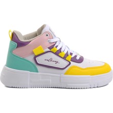 Walkway Nefertiti Beyaz-Sarı Unisex Hi Sneaker