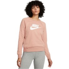 Nike Kadın Sweatshirt Nike Nsw Essntl Polar Gx Crew Kirli Pembe BV4112 609
