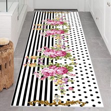 Rovigo Home Dijital Baskı Yıkanabilir Kaymaz Taban Salon Halısı RVG0663