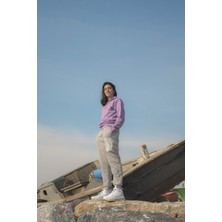 Istakoz Nakışlı Kapüşonlu Sweatshirt